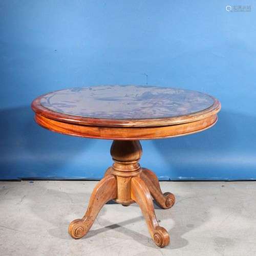 Vintage American Glass-Topped Table