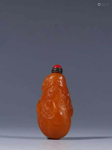 A Rare Beeswax Snuff Bottle
