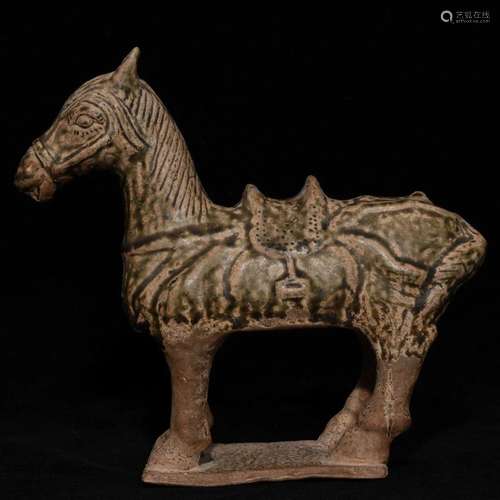 Yue Ware flowers Horse Ornament