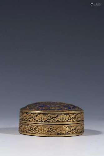 A Gilt-bronze Box With Dragon Pattern