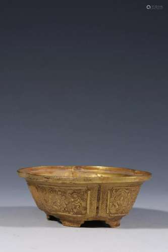 A Gilt-bronze Cup With Hundred Boys Pattern