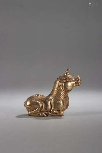 A Gilt-bronze Paperweight