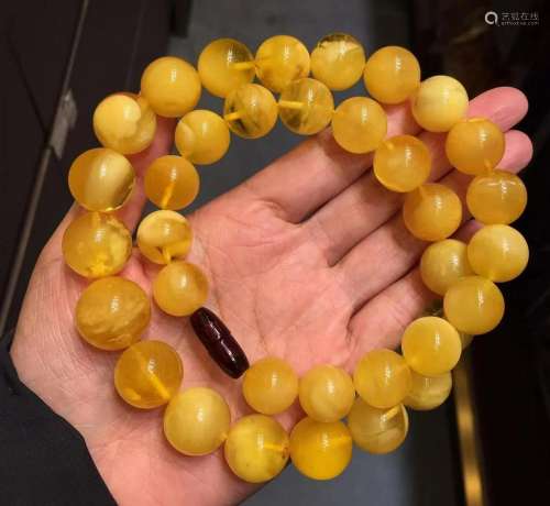 A String of Beeswax Beads