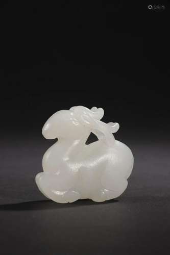 A Delicate Jade Sheep Ornament