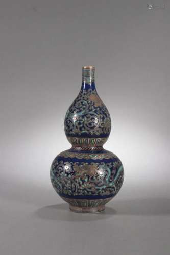 A Fine Enamel Gourd Vase