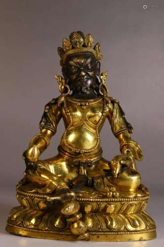 A Gilt-bronze Figure of God of Wealth