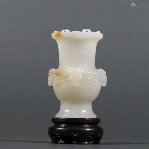 A Delicate Jade Carved Vase