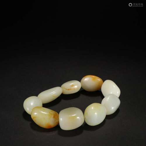 A String of Hetian Jade Stone Beads