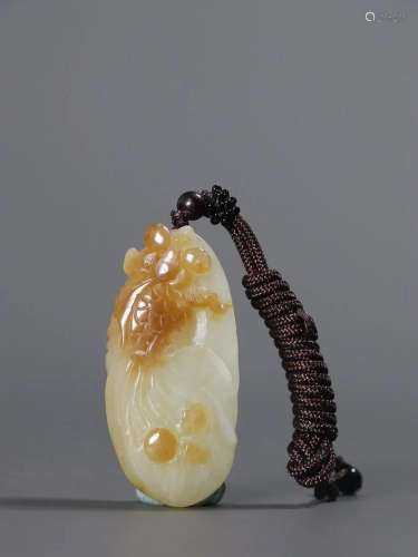 A Delicate Hetian Jade Carved Pendant