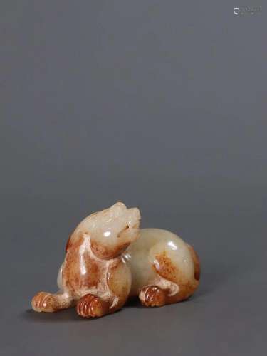A Small Jade Carved Beast
