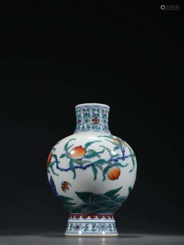 A Fine Doucai 'Shou Tao' Vase