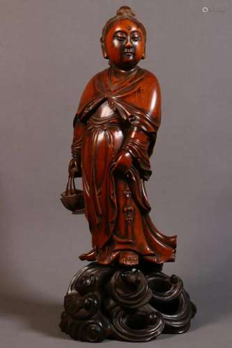 A Huangyang Wood Carved Statue