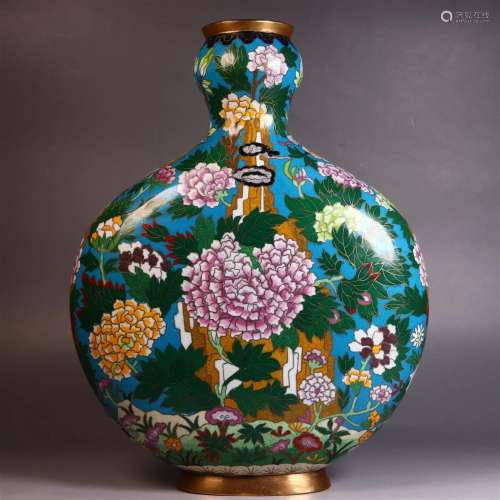 A Fine Cloisonne Enamel Flower Vase