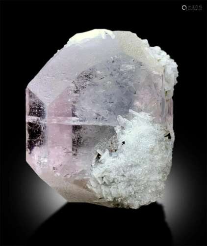 AquaMorganite with Green Tourmalines Pink Morganite Crystal