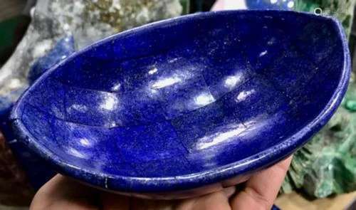 6 Inches Hand crafted Royal Blue Lapis Lazuli Bowl