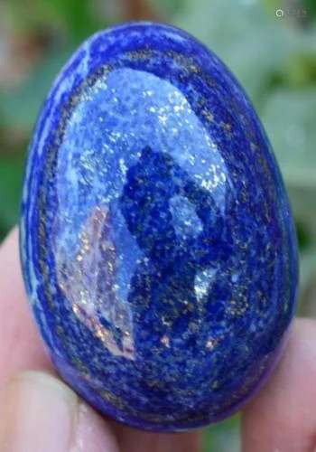 135 Grams Royal Blue Lapis Lazuli Carving Egg