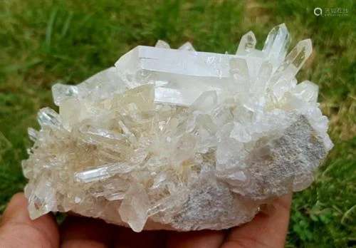 High Grade Crystalline quartz Bunch - 344 Grams - 110X80X59 ...
