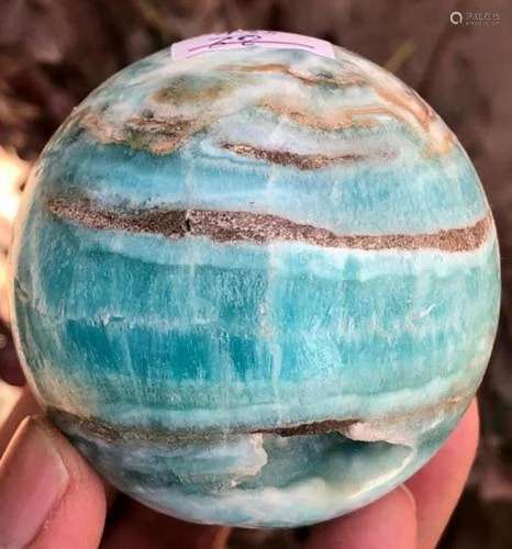 435 Grams Beautiful Blue Aragonite Sphere
