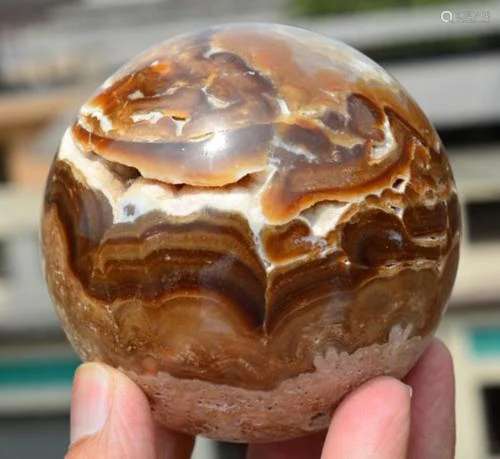 705 Grams Beautiful Chocolate Calcite Sphere