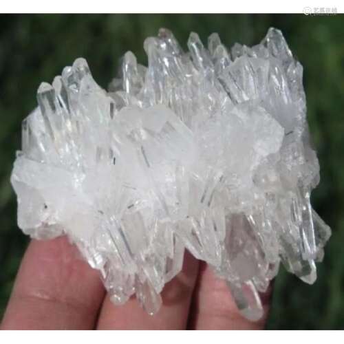 65g Freeform crystal cluster white quartz rock point
