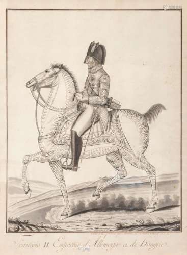2. AUVREST(Actif vers 1807)Portrait équestre de l’empereurFr...