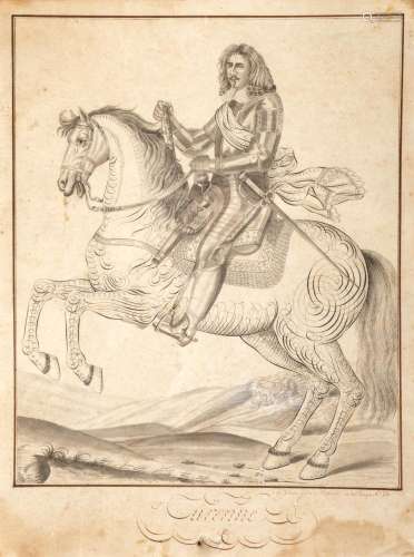 4. AUVREST(Actif vers 1807)Portrait équestre de TurenneDessi...