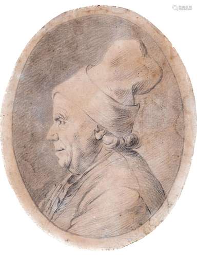 15. ÉCOLE FRANÇAISE VERS 1800Portrait d’homme au bonnet de p...