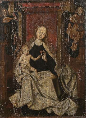 La Vierge à l'Enfant entourés d'anges musiciensPanne...