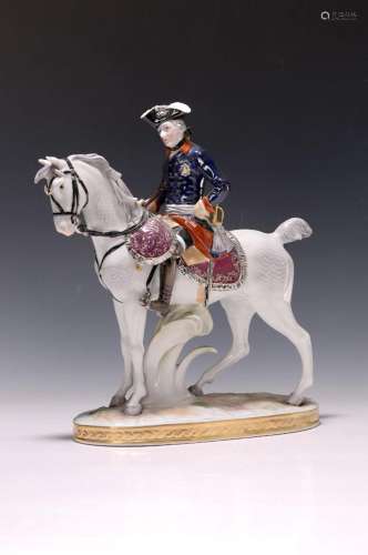 Porcelain figure, Kämmer, 20th century, King Frederick II