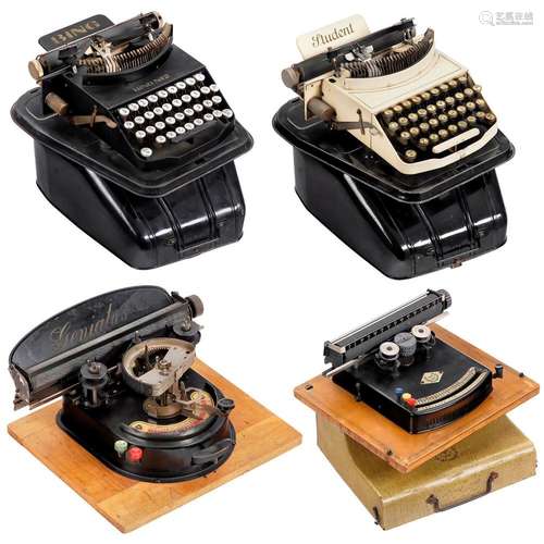 Four Small German Typewriters