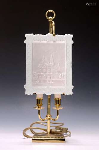 Table lamp with lithophane, 2nd half of the 20th