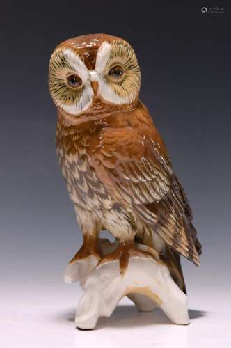 Porcelain figure, Ens, 2nd half of the 20th century, owl
