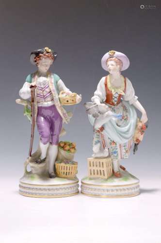 Pair of large porcelain figures, Sitzendorf, 2nd half of