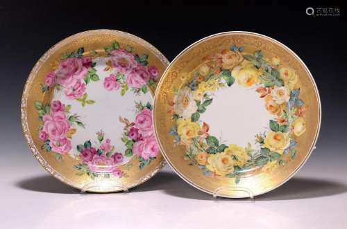 Two large ceremonial plates, Saxonia, 2nd halfof the 20th