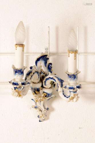 Wall lamp, Kämmer, porcelain, two lighting points