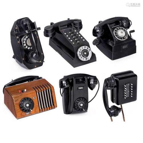 Six Office or Company Telephones, c. 1950