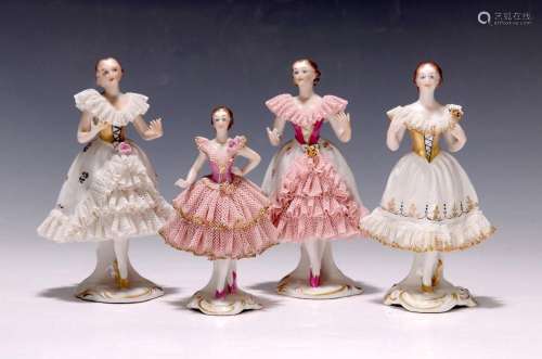 Four porcelain figures, Kämmer, 2nd half of the 20th