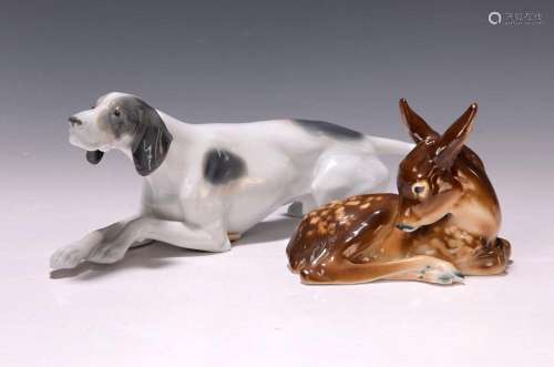 Two porcelain figures, Metzler & Orloff, 20th century