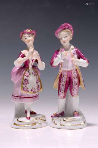 Pair of porcelain figures, Unterweißbacher Werkstätten