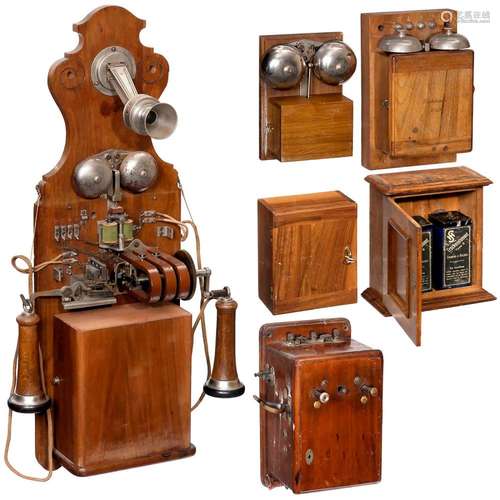 Bavarian Wall Telephone Station by Reiner and Spare Parts, c...