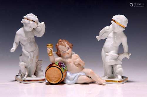 Three porcelain figures, Sitzendorf, 2nd half of the 20th