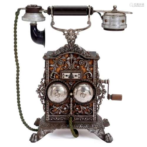 Very Rare Deluxe Telephone by Elektrisk Bureau Kristiania, c...