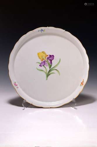 Large round cake-/tart plate, Meissen, 2nd half of the