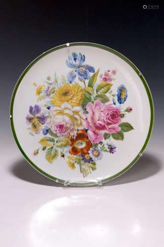 Large porcelain plate/wall plate, German, 2nd half of the