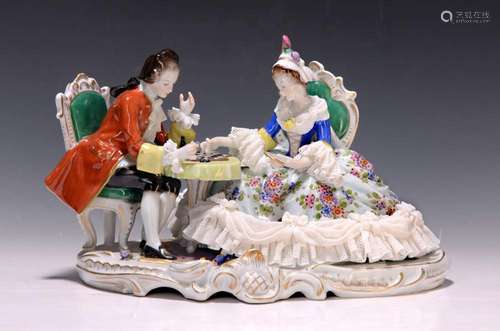 Porcelain group, oldest Volkstedt, 2nd half ofthe 20th