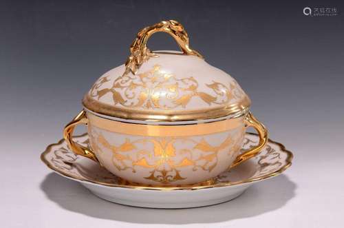 Presentoire with saucer, Potschappel, Dresden,2nd half of