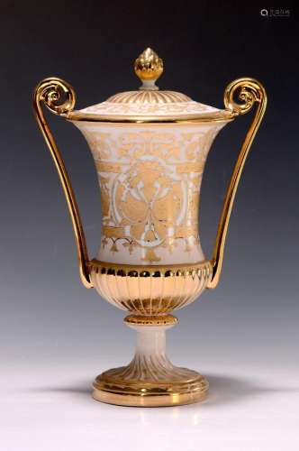 Large double-handled vase, Potschappel, Dresden 2nd
