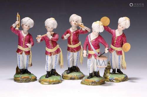 5 musicians from the Turkish band, designed byJohann Peter