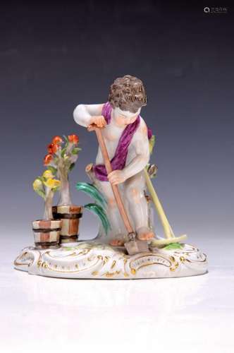 Porcelain figure, Meissen, mid 20th century, Cupid