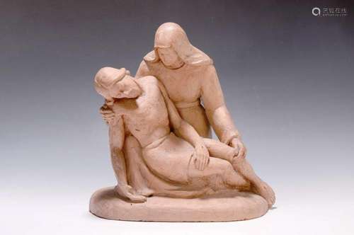 J. Kirpach, sculptor of the 20th c., Pieta, red clay